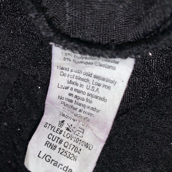 WINDSOR sparkle black vneck high cut formal prom dress size medium large 10 - Picture 2 of 13